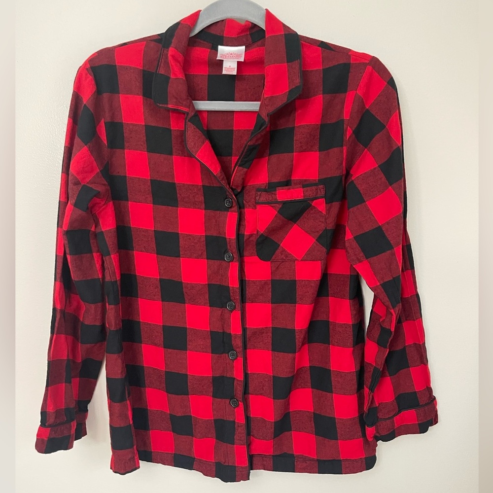 Wondershop Women’s Red And Black Buffalo Plaid Pajama Top Size Small